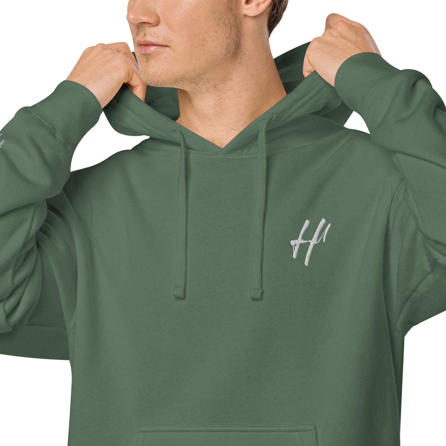Heist University Embroided Unisex pigment-dyed hoodie