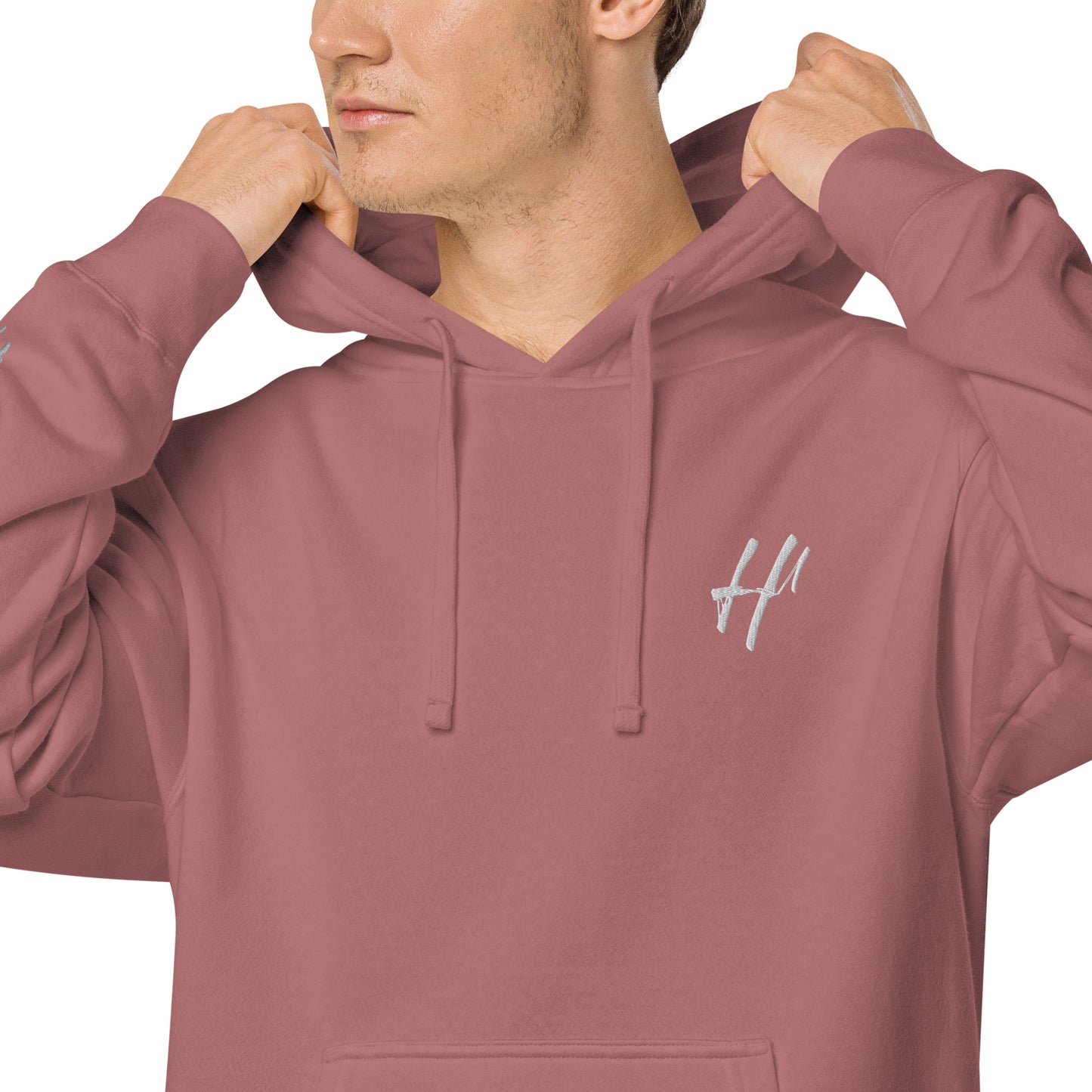 Heist University Embroided Unisex pigment-dyed hoodie